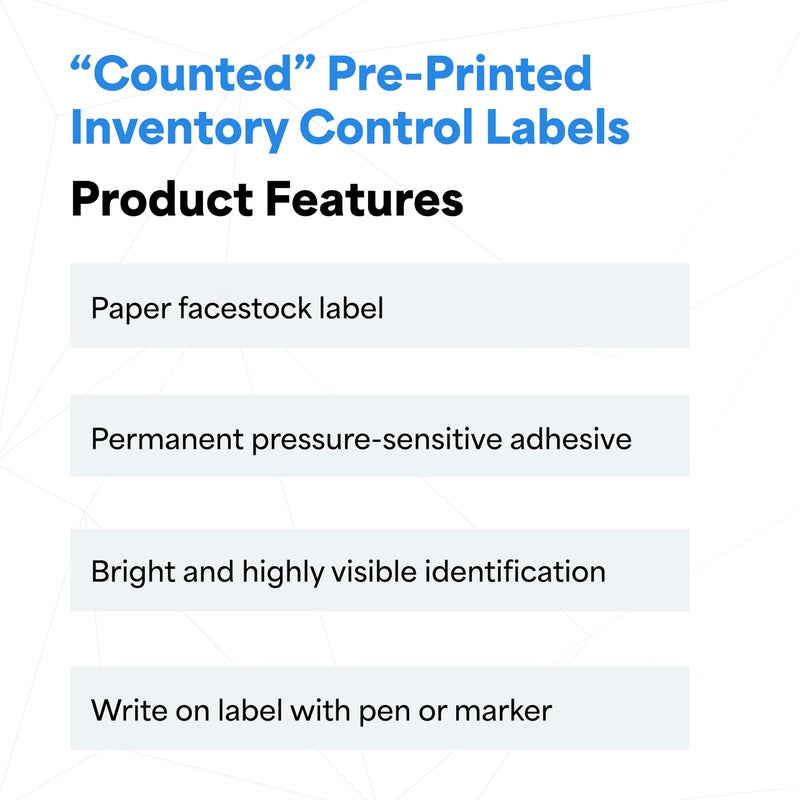 TapeCase INVLBL-023 Counted Inventory Label, Circular Adhesive Label, Green, 2 in, 1000 Labels Per Roll, 1 Roll - Image 2
